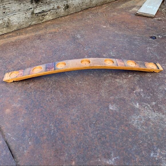 Wine barrel stave candle holder vintage - Picture 2 of 5